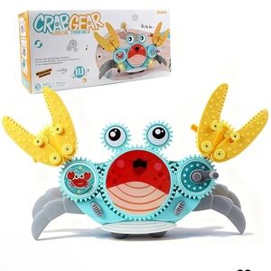 Crawling Crab Gear Set Toy - Tummy Time Musical Crab Toy Educational STEM Game